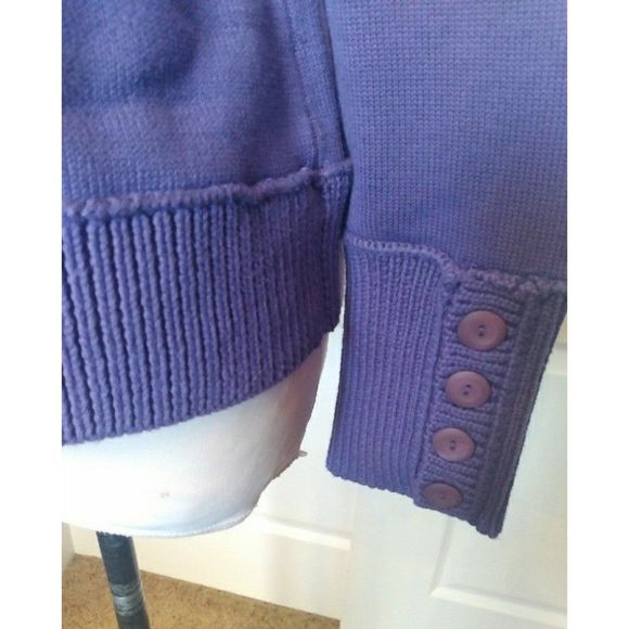 JNY PURPLE SWEATER CHUNKY KNIT TURRTLENECK COLLAR SWEATER S PETITE WOMEN SMALL P - Picture 7 of 9